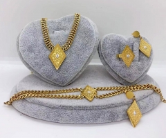 Stainless steel jewelry necklace earring Bracelet ring set Wholesale