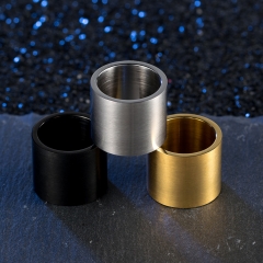 Stainless steel jewelry women ring wholesale，Titanium steel brushed large plate ring
