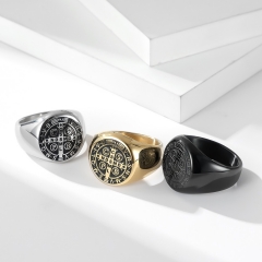 Stainless steel jewelry women ring wholesale，Exorcist Cross Titanium Steel Ring