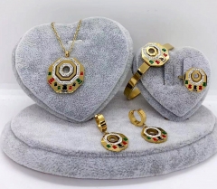 Stainless steel jewelry necklace earring Bracelet ring set Wholesale