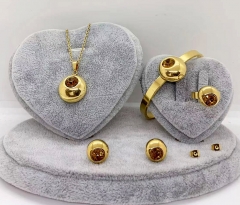 Stainless steel jewelry necklace earring Bracelet ring set Wholesale