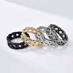 Stainless steel jewelry women ring wholesale，Celtic Eternal Woven Titanium Steel Ring