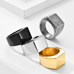 Stainless steel jewelry women ring wholesale，INS minimalist style stainless steel smooth men's ring