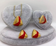 Stainless steel jewelry necklace earring ring set Wholesale