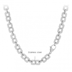 Girls fashion new  stainless steel 8-shaped stitching necklace chain