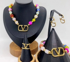Stainless steel jewelry necklace earring Bracelet ring Wholesale