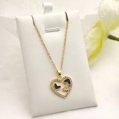 stainless steel necklace + copper pendant wholesale