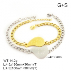 Stainless steel jewelry couple bracelets set wholesale