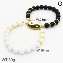 Stainless steel jewelry couple bracelets set wholesale