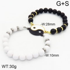 Stainless steel jewelry couple bracelets set wholesale