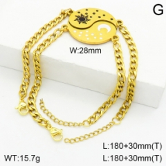 Stainless steel jewelry couple bracelets set wholesale
