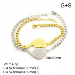 Stainless steel jewelry couple bracelets set wholesale