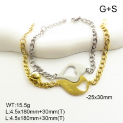 Stainless steel jewelry couple bracelets set wholesale