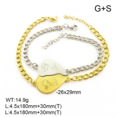 Stainless steel jewelry couple bracelets set wholesale
