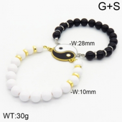 Stainless steel jewelry couple bracelets set wholesale