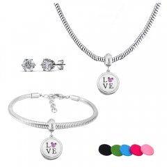 Stainless steel jewelry necklace earring Bracelet Perfume pendant Wholesale