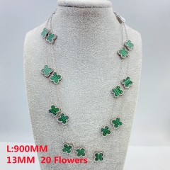 Fashion Popular Stainless Steel Diameter 13MM, length 900MM four-leaf clover sweater chain, necklace for women wholesale