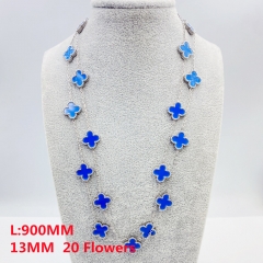 Fashion Popular Stainless Steel Diameter 13MM, length 900MM four-leaf clover sweater chain, necklace for women wholesale