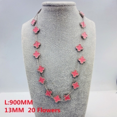 Fashion Popular Stainless Steel Diameter 13MM, length 900MM four-leaf clover sweater chain, necklace for women wholesale