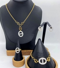 Stainless steel jewelry necklace earring bracelet ring Wholesale