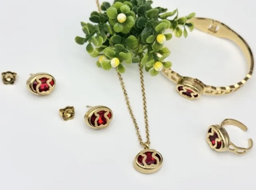 Stainless steel jewelry necklace earring bracelet ring Wholesale