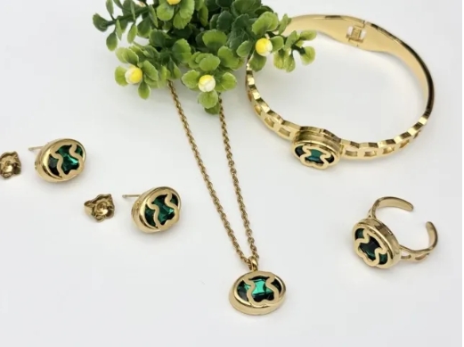 Stainless steel jewelry necklace earring bracelet ring Wholesale