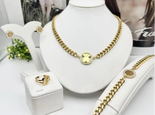Stainless steel jewelry necklace earring bracelet ring Wholesale