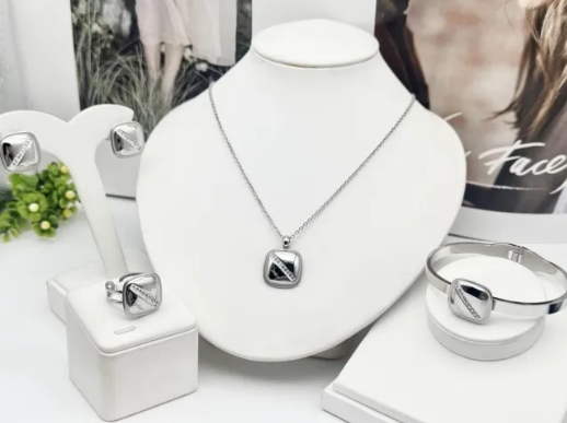 Stainless steel jewelry necklace earring bracelet ring Wholesale