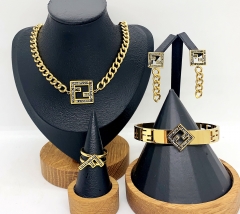 Stainless steel jewelry necklace earring bracelet ring Wholesale