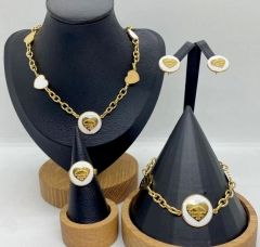 Stainless steel jewelry necklace earring bracelet ring Wholesale