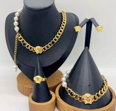 Stainless steel jewelry necklace earring bracelet ring Wholesale